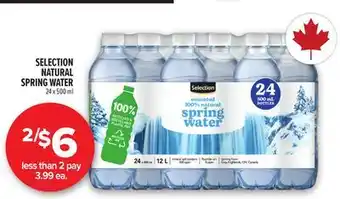 Metro SELECTION NATURAL SPRING WATER offer
