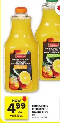 Metro IRRESISTIBLES REFRIGERATED ORANGE JUICE offer