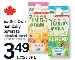 Fortinos EARTH'S OWN NON-DAIRY BEVERAGE, 1.75/1.89 L offer