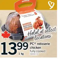 Fortinos PC ROTISSERIE CHICKEN, 1 kg offer
