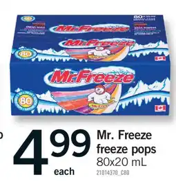 Fortinos MR. FREEZE FREEZE POPS, 80x20 mL offer