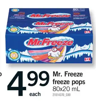 Fortinos MR. FREEZE FREEZE POPS, 80x20 mL offer
