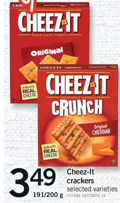 Fortinos CHEEZ-IT CRACKERS, 191/200 g offer