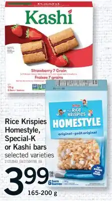 Fortinos RICE KRISPIES HOMESTYLE, SPECIAL-K OR KASHI BARS, 165-200 g offer