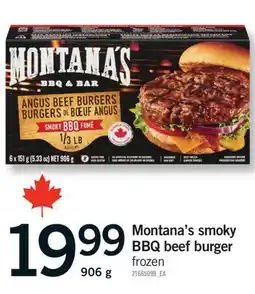 Fortinos MONTANA'S SMOKY BBQ BEEF BURGER, 906 G offer