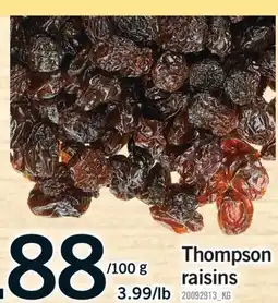 Fortinos THOMPSON RAISINS offer