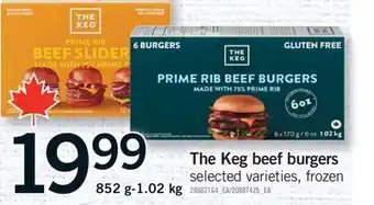 Fortinos THE KEG BEEF BURGERS, 852 g-1.02 kg offer