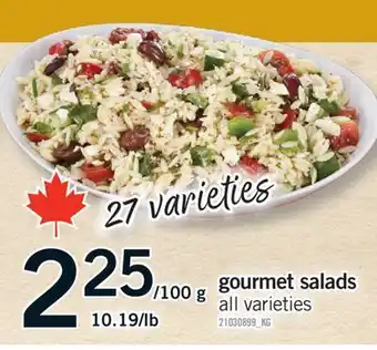 Fortinos GOURMET SALADS offer