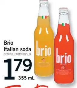 Fortinos BRIO ITALIAN SODA, 355 mL offer