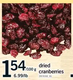 Fortinos DRIED CRANBERRIES offer