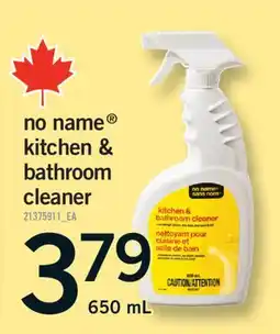 Fortinos NO NAME KITCHEN & BATHROOM CLEANER, 650 ML offer