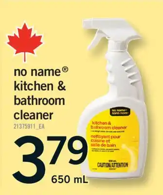 Fortinos NO NAME KITCHEN & BATHROOM CLEANER, 650 ML offer