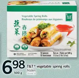 Fortinos T&T VEGETABLE SPRING ROLLS, 500g offer