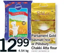 Fortinos PARLIAMENT GOLD BASMATI RICE OR PILLSBURY CHAKKI ATTA FLOUR, 4.54 kg offer