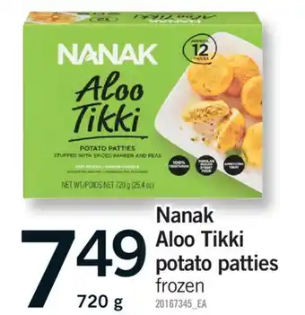 Fortinos NANAK ALOO TIKKI POTATO PATTIES, 720 g offer