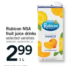 Fortinos RUBICON NSA FRUIT JUICE DRINKS, 1 L offer