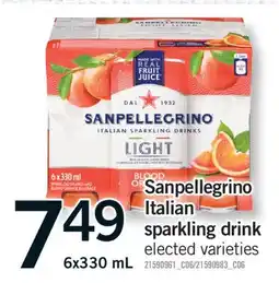 Fortinos SANPELLEGRINO ITALIAN SPARKLING DRINK, 6X330 ML offer