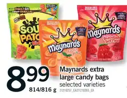 Fortinos MAYNARDS EXTRA LARGE CANDY BAGS, 814/816 g offer