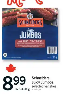 Fortinos SCHNEIDERS JUICY JUMBOS, 375-450 G offer