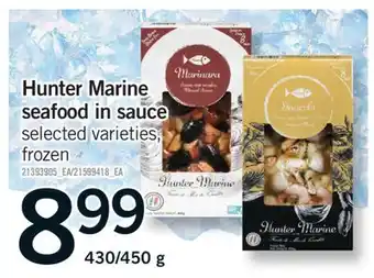 Fortinos HUNTER MARINE SEAFOOD IN SAUCE, 430/450 g offer