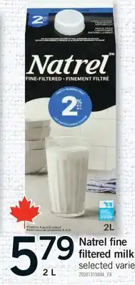 Fortinos NATREL FINE FILTERED MILK offer