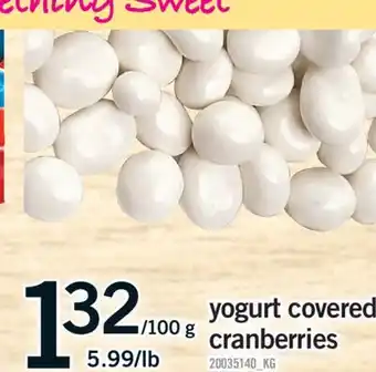 Fortinos YOGURT COVERED CRANBERRIES offer