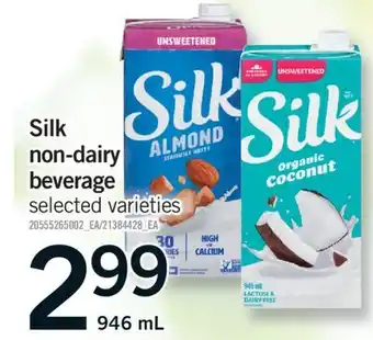 Fortinos SILK NON-DAIRY BEVERAGE, 946 mL offer