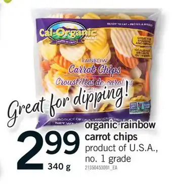 Fortinos ORGANIC RAINBOW CARROT CHIPS, 340 g offer