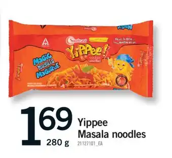 Fortinos YIPPEE MASALA NOODLES, 280 g offer