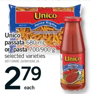 Fortinos UNICO PASSATA, 680 ML OR PASTA, 700/900 G offer