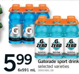 Fortinos GATORADE SPORT DRINKS, 6x591 mL offer