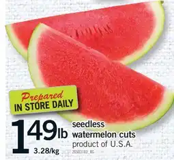Fortinos SEEDLESS WATERMELON CUTS offer