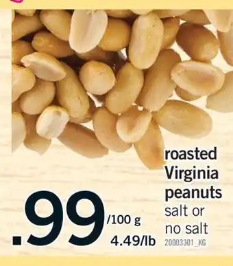 Fortinos ROASTED VIRGINIA PEANUTS offer