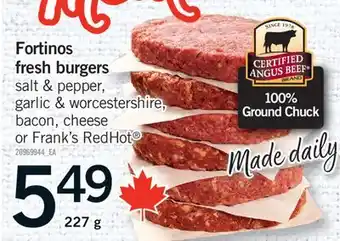 Fortinos FORTINOS FRESH BURGERS, 227g offer