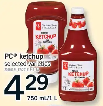 Fortinos PC KETCHUP, 750 ML/1 L offer