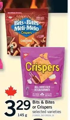 Fortinos BITS & BITES OR CRISPERS, 145 g offer