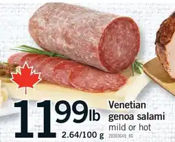 Fortinos VENETIAN GENOA SALAMI offer