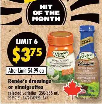 Fortinos RENÉE'S DRESSINGS OR VINAIGRETTES, ,350-355 mL offer