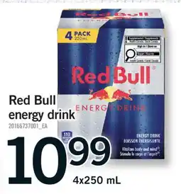 Fortinos RED BULL ENERGY DRINK, 4x250 mL offer