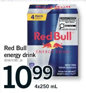 Fortinos RED BULL ENERGY DRINK, 4x250 mL offer