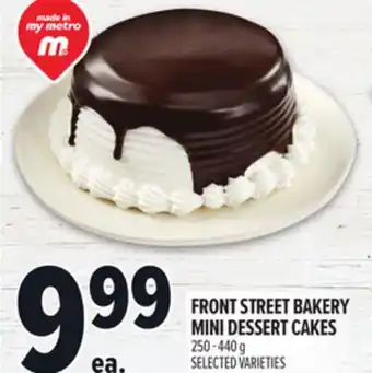 Metro FRONT STREET BAKERY MINI DESSERT CAKES offer