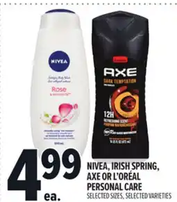 Metro NIVEA, IRISH SPRING, AXE OR L'ORÉAL PERSONAL CARE offer