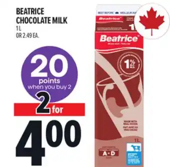 Metro BEATRICE CHOCOLATE MILK offer