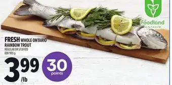 Metro FRESH WHOLE ONTARIO RAINBOW TROUT offer