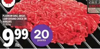 Metro PLATINUM GRILL ANGUS LEAN GROUND CHUCK OR BURGERS offer