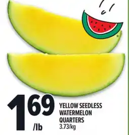 Metro YELLOW SEEDLESS WATERMELON QUARTERS offer