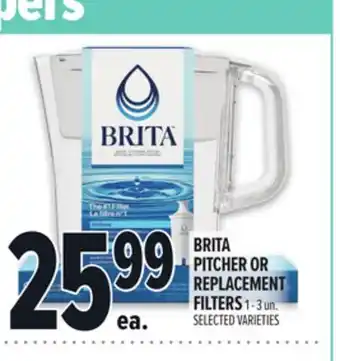 Metro BRITA PITCHER OR REPLACEMENT FILTERS offer
