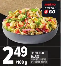 Metro FRESH 2 GO SALADS offer