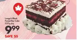Longo's Black Forest Bar Cake offer