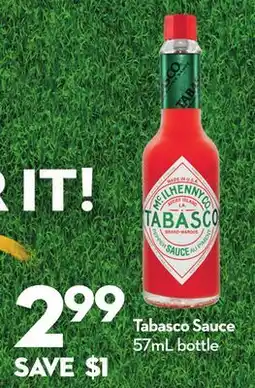 Longo's Tabasco Sauce offer